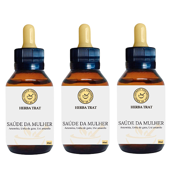 SAÚDE DA MULHER - EXTRATO 60ml (Tintura Mãe) KIT COM 03 UNIDADES