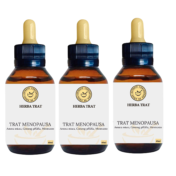 TRAT MENOPAUSA - EXTRATO 60ml (Tintura Mãe) KIT COM 3 UNIDADES