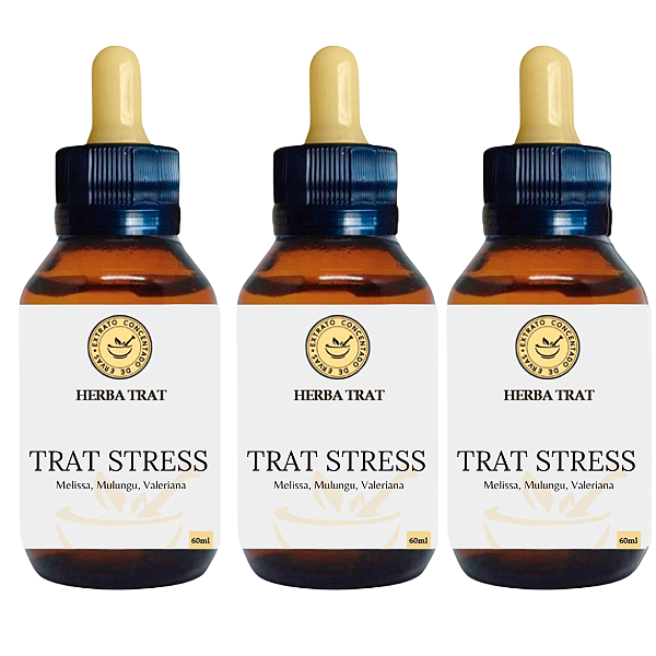 TRAT STRESS - EXTRATO 60ml (Tintura Mãe) KIT COM 3 UNIDADES