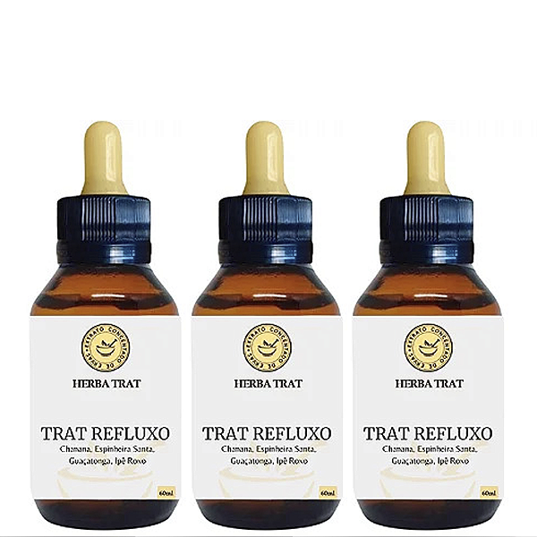 TRAT REFLUXO - EXTRATO 60ml (Tintura Mãe) KIT COM 3 UNIDADES