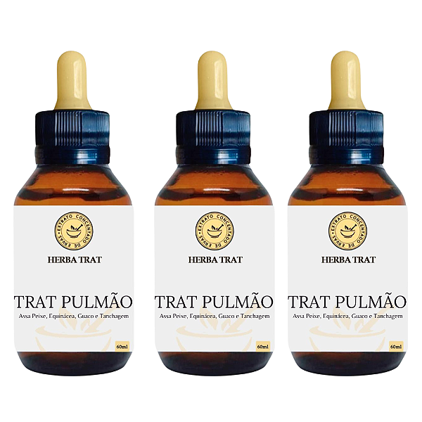 TRAT PULMÃO - EXTRATO 60ml (Tintura Mãe) KIT COM 3 UNIDADES