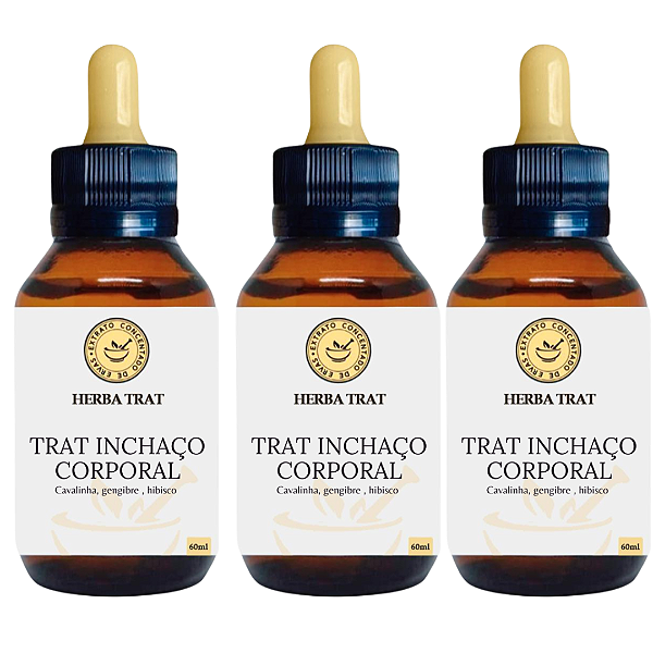 TRAT INCHAÇO CORPORAL  - EXTRATO 60ml (Tintura Mãe) KIT COM 3 UNIDADES