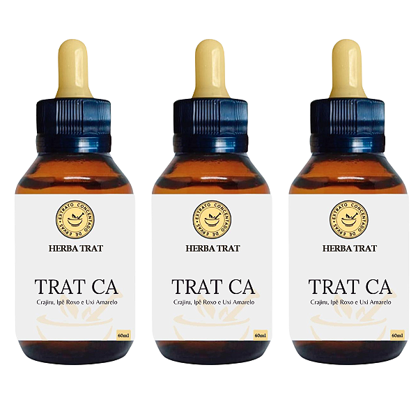 TRAT CA  - EXTRATO 60ml (Tintura Mãe) KIT COM 3 UNIDADES