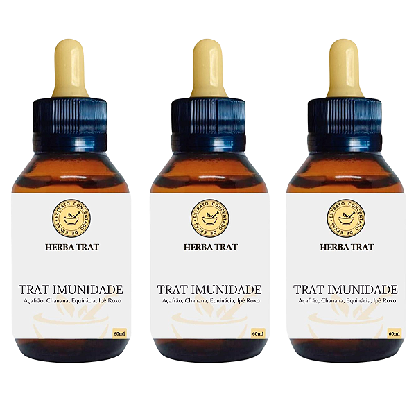 TRAT IMUNIDADE  - EXTRATO 60ml (Tintura Mãe) KIT COM 3 UNIDADES