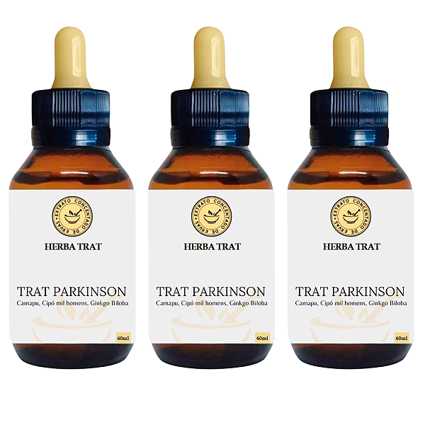 TRAT PARKINSON  - EXTRATO 60ml (Tintura Mãe) KIT COM 3 UNIDADES