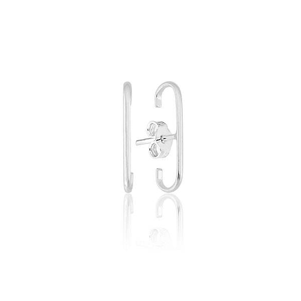 Brinco de Prata Ear Hook Liso