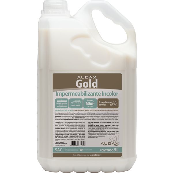 Cera Impermeabilizante Incolor Para Pisos Audax Gold 5L