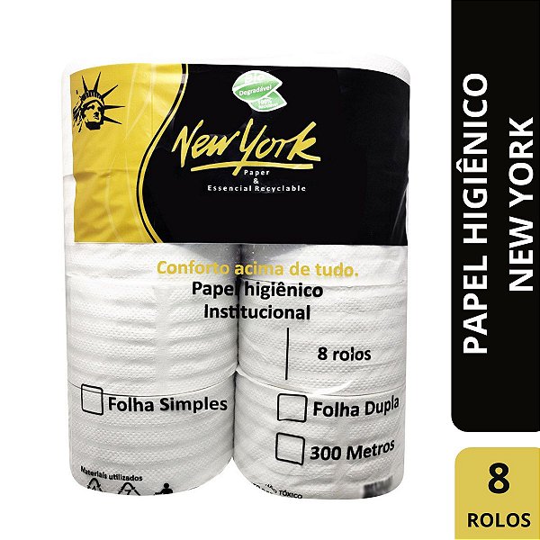 Papel Higiênico Rolão Luxo Econômico 8 Rolos  New York