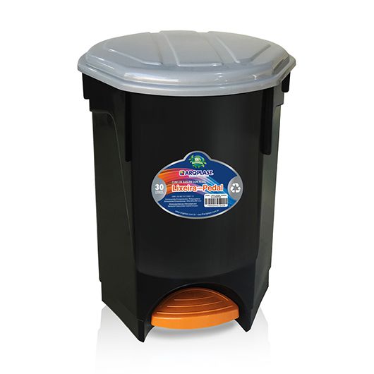 Cesto Fechado Com Pedal 30L  - Arqplast