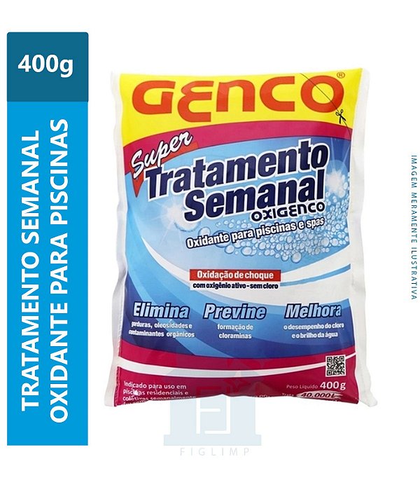 Super Tratamento Semanal Para Piscinas Oxigenco 400G - Genco