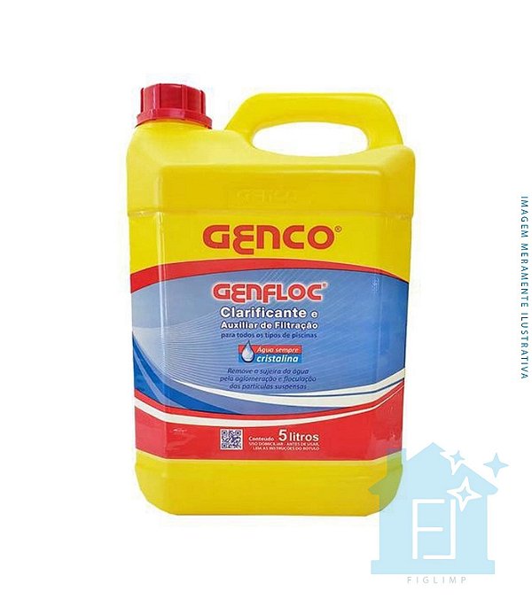 Genfloc Clarificante E Auxiliar De Filtração 5L - Genco
