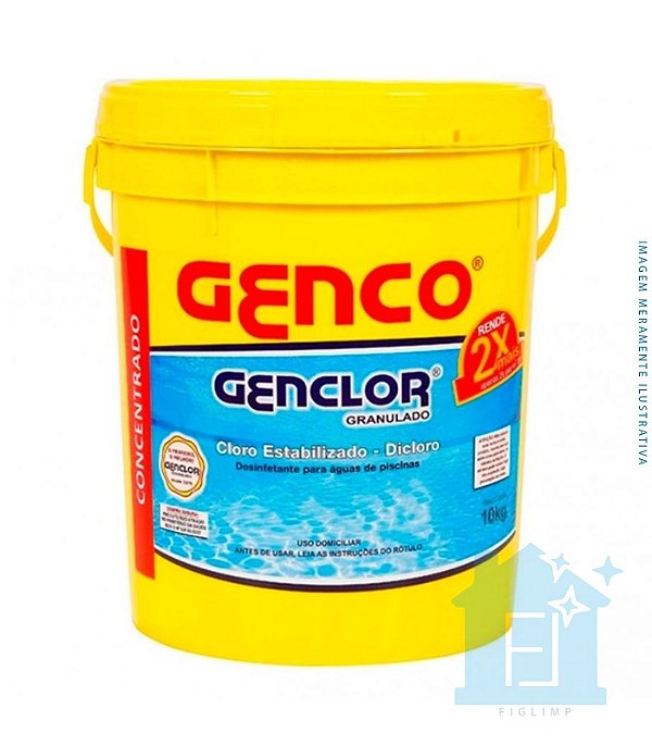 Balde Genclor Cloro Estabilizado Granulado 10Kg - Genco