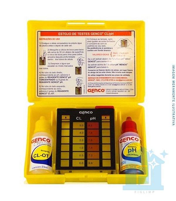 Estojo De Analises Cloro Livre E Ph -  Genco