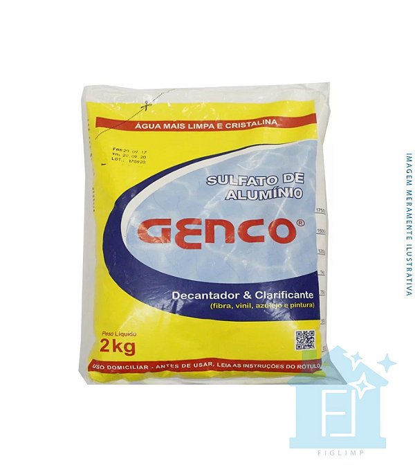 Sulfato De Alumínio Decantador 2Kg Para Piscina - Genco