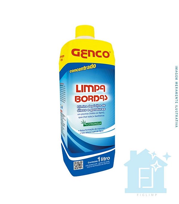 Limpa Bordas Para Piscinas Desengordurante 1 Litro - Genco