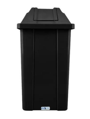 LIXEIRA 100L QUADR BASCUL PRETA JSN