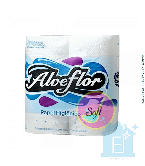 Papel Higienico  Alveflor Folha Simples C/4