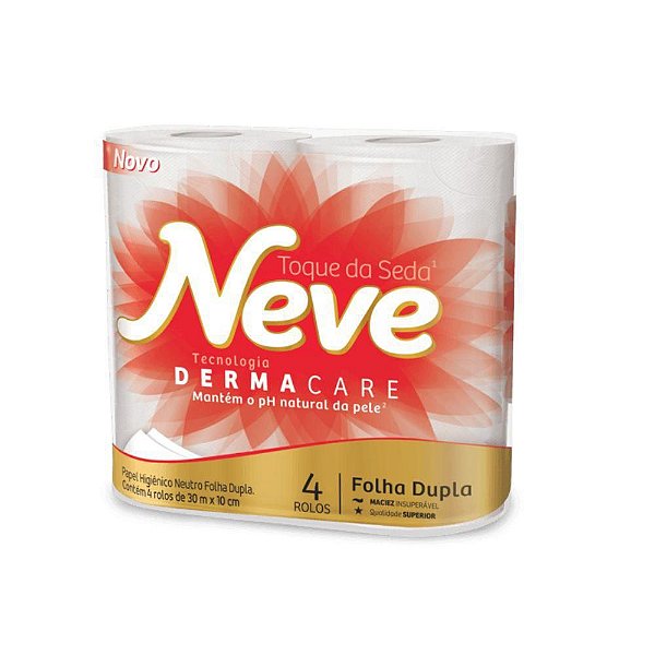 Papel Higiênico Neve Folha Dupla Neutro Com 4 Rolos