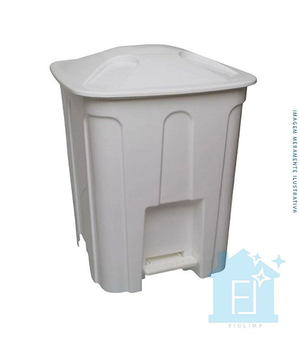 Lixeira 15L Quadr C/Pedal Br Jaguar