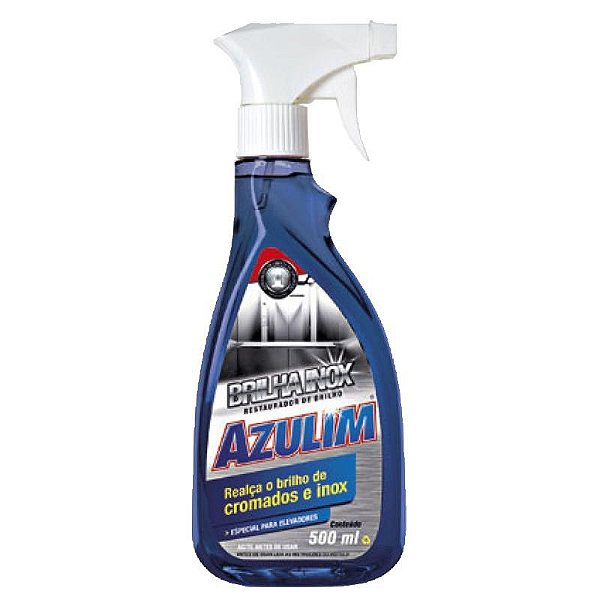 Limpador Azulim 500Ml Brilha Inox Com Borrifador