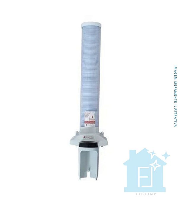 Dispenser Poupa Copo Café Branco Com Botão Preto