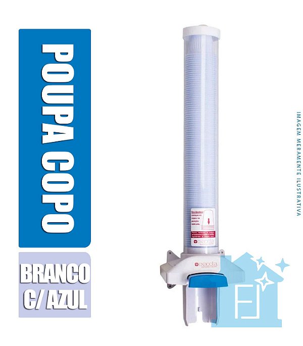 Dispenser Poup Copo Agua C/ Botão Azul