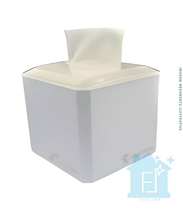 SUPORTE P/GUARDANAPOS JUMBO BRANCO C/CRISTAL