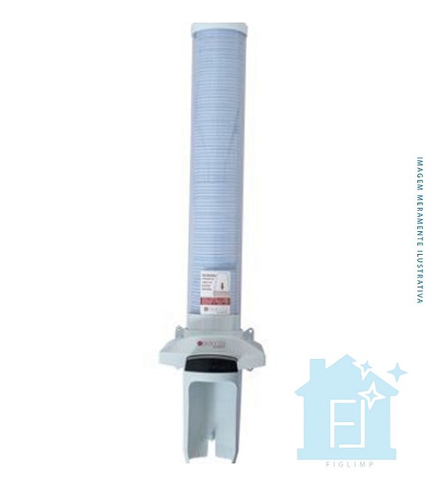 Dispenser Poupa Copo Água Branco Com Botão Preto