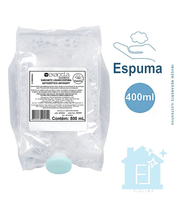 Refil Sabonete Liquido Espuma - Exaccta Plus Antissept