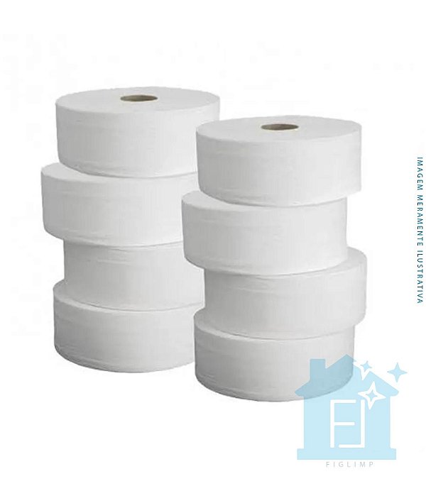 Papel Higiênico Institucional Bom 100% Fibras Naturais 8X300 - Branco
