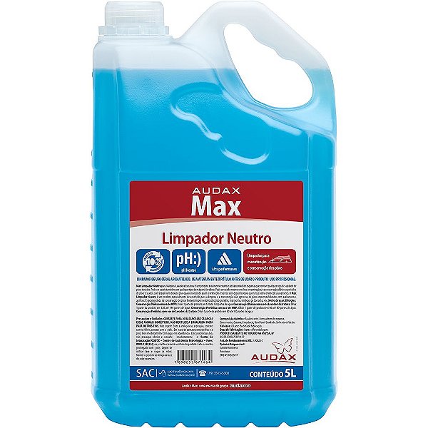 LIMPADOR NEUTRO DETERGENTE MAX PARA MAQUINA PROFISSIONAL 5 L