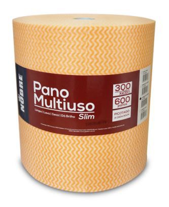 ROLO PANO MULTIUSO SLIM C/28CM X 240M PICOTADO LARANJA - NOBRE