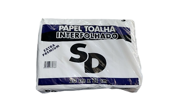 PAPEL TOALHA INTERFOLHA  100% CELULOSE F.S 20X21  AZUL SD