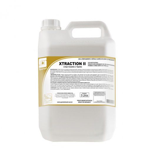 XTRACTION  II - Detergente Profissional Para Estofados e Carpetes 5L - Spartan