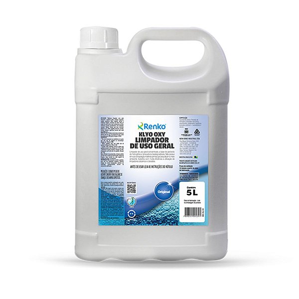 KLYO OXY - LIMPADOR A BASE DE PEROXIDO DE HIDROGENIO FLORAL 5L  - RENKO