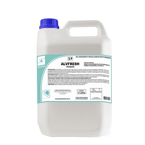 Alvfresh - Alvejante Para Roupas Brancas E Coloridas 5L - Spartan