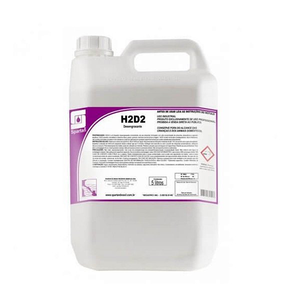 H2D2 - Limpador desengraxante super concentrado - 5L - Spartan