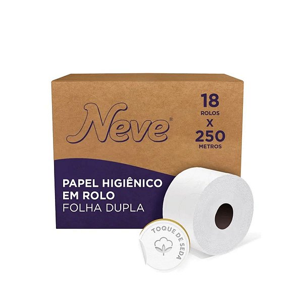 Papel Higienico Institucional Folha Dupla Neve 250 Metros  18 bobinas  - Kimberly-Clark