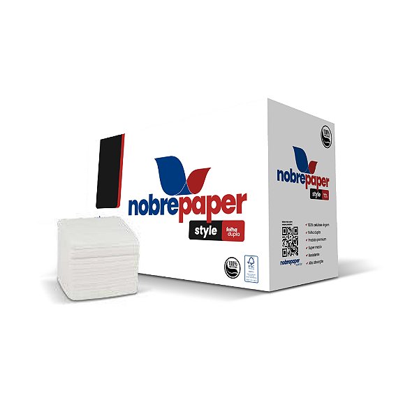 Papel Hig Interfolhado  Folha Dupla Cai Cai 10x21 CX 6000f  - Nobre Paper - Style