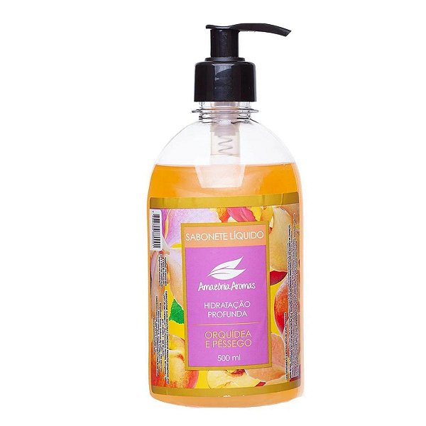 SABONETE AMAZONIA AROMAS 500ML ORQUIDEA E PESSEGO