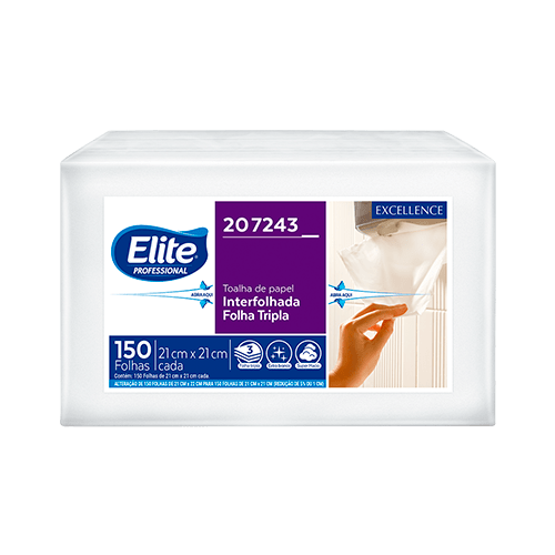 TOALHA DE PAPEL INTERFOLHA EXCELLENCE FOLHA TRIPLA 150 FOLHAS - 21X21 cm