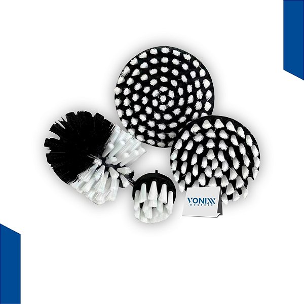 JG ESCOVA ROTATIVA 4 PCS CERDAS MACIAS - VONIXX