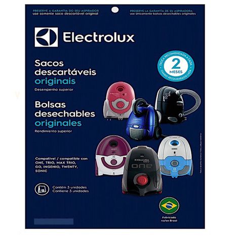 3 saco aspirador electrolux one trio go max trio original