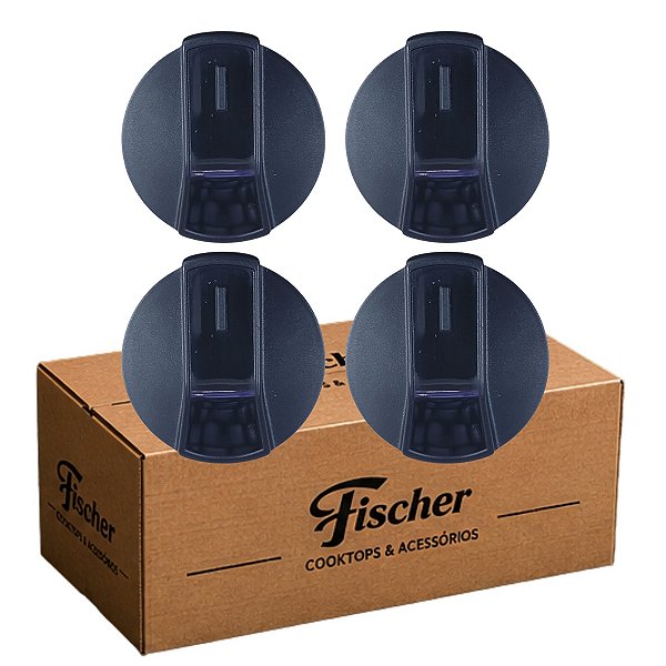 4 manípulo botão fogão fischer gran cheff 4 bocas original