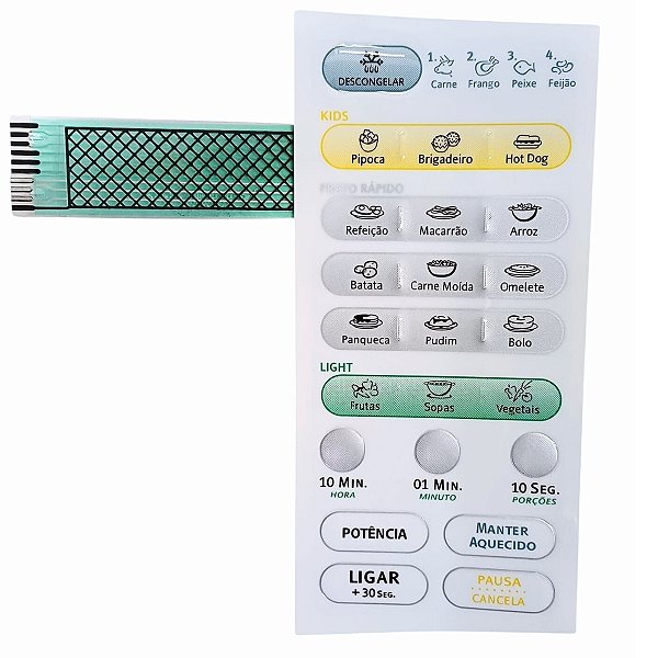 Adesivo membrana teclado forno microondas electrolux me21s