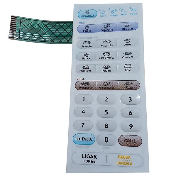 Adesivo membrana teclado microondas electrolux me28g