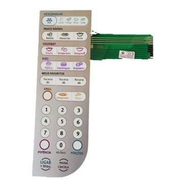 Adesivo membrana teclado microondas electrolux meg41 meg 41