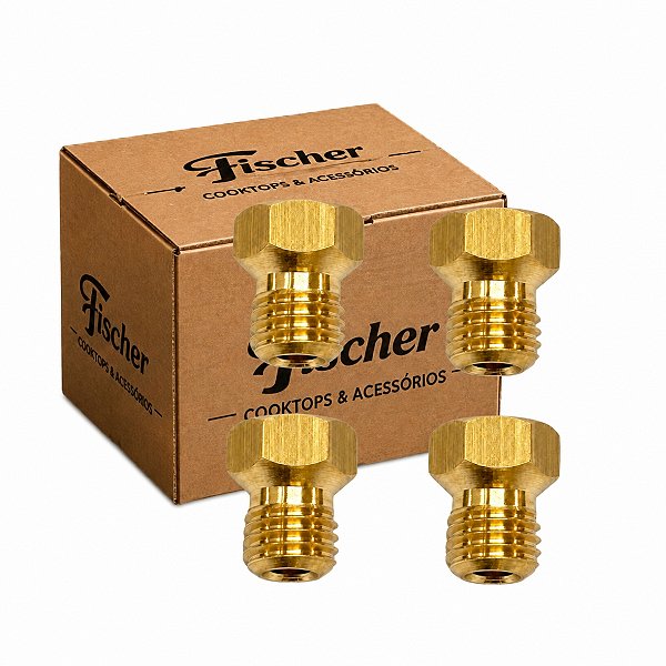 Bico injetor fogão cooktop fischer gn | 4 peças| original