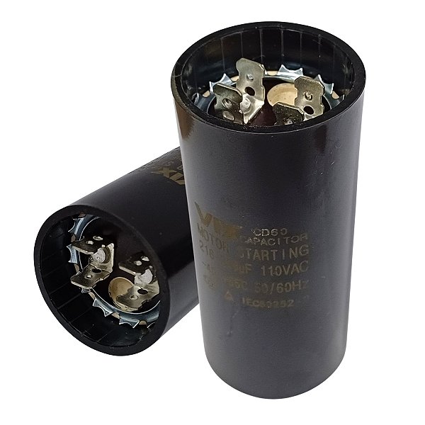 Capacitor partida eletrolítico 216 - 259uf 110v p/ motor