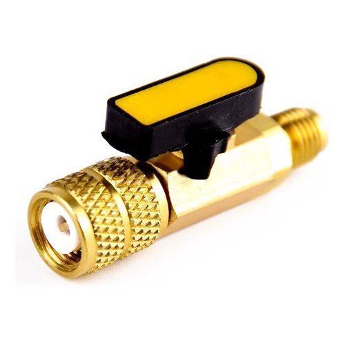 Conector valvula bola sae 1/4 x 1/4 sae gas r410a | amarela